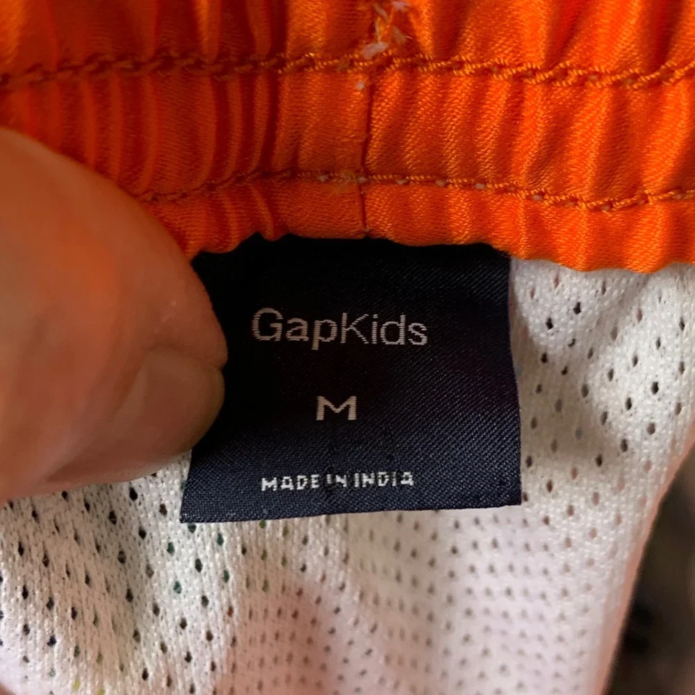 Gap Surf kids preppy multi plaid swim trunks with side and rear pockets. Size M
